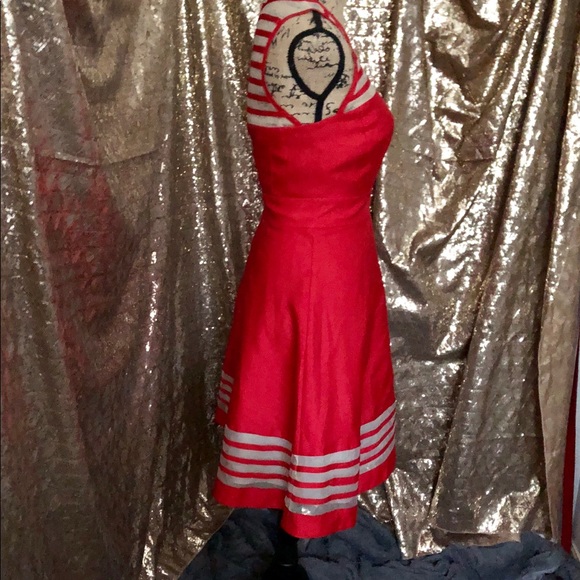 Quiet Luxury 100% silk  Illusion Fit and Flare Dress - Picture 2 of 6